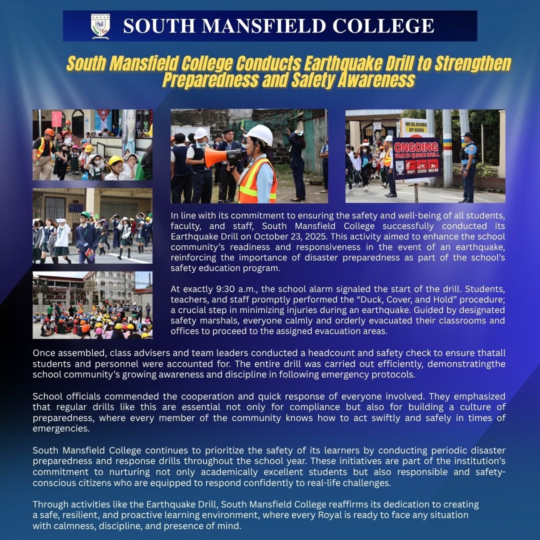 Earthquake drill